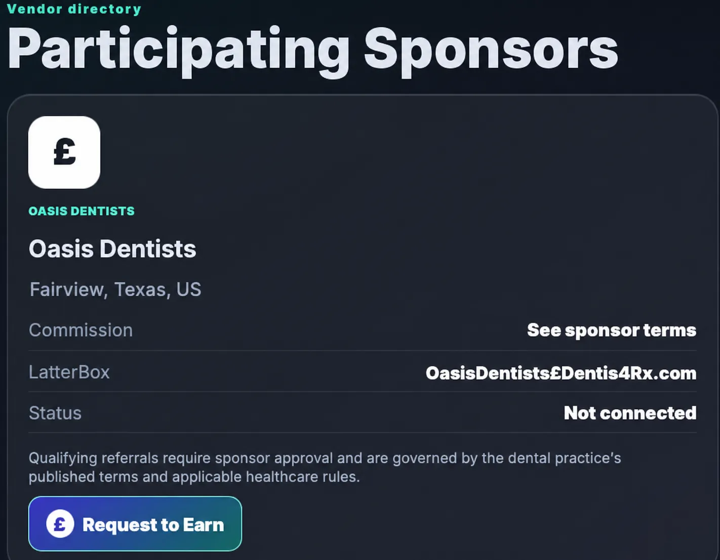 Fansial referral and commission program