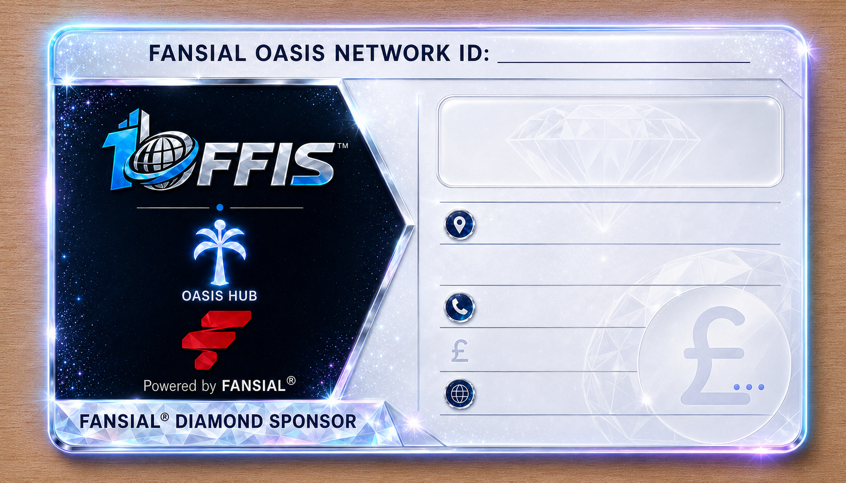 DIAMOND Fansial sponsor card
