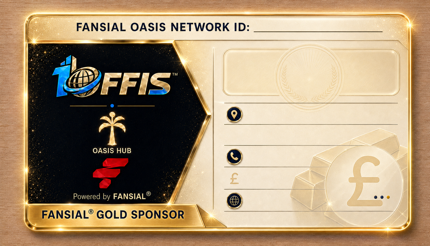 GOLD Fansial sponsor card